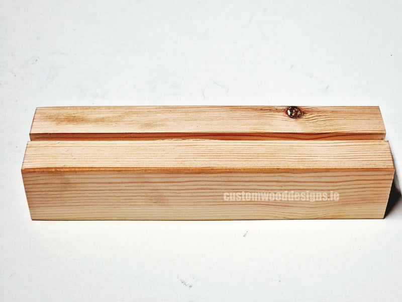 Load image into Gallery viewer, A4 Natural Pine Display Block – Black (Pack of 10) - Custom Wood Designs