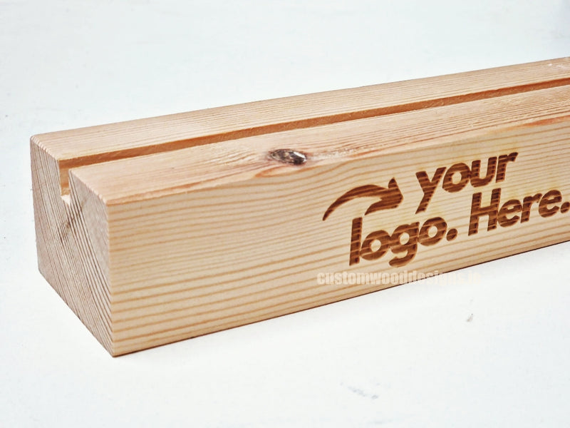 Load image into Gallery viewer, A4 Natural Pine Display Block – Black (Pack of 10) - Custom Wood Designs