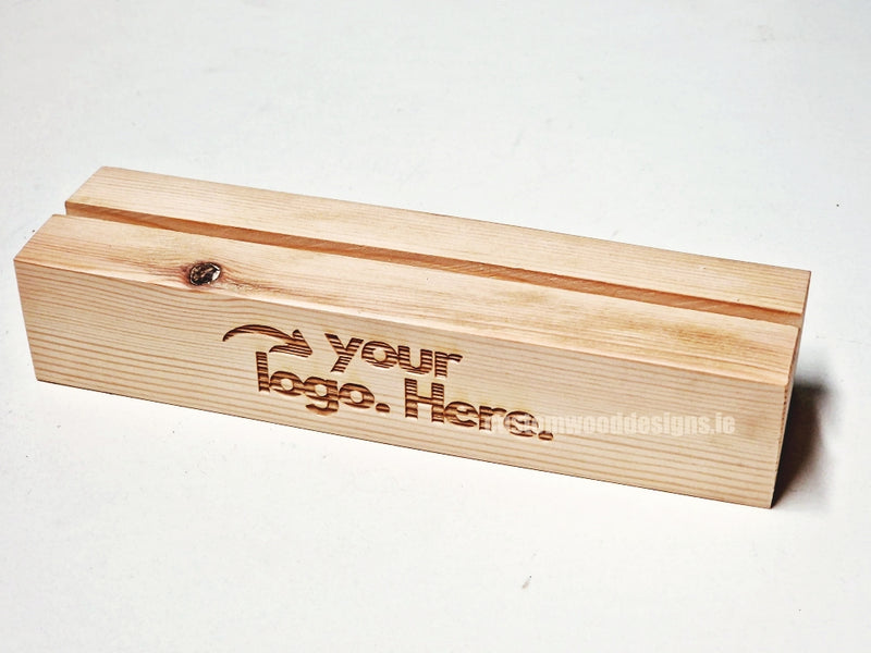 Load image into Gallery viewer, A4 Natural Pine Display Block – Black (Pack of 10) - Custom Wood Designs