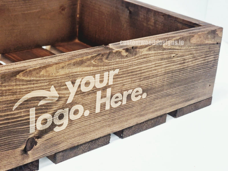 Load image into Gallery viewer, Dark Pine Crate-Style Counter Display - Custom Wood Designs