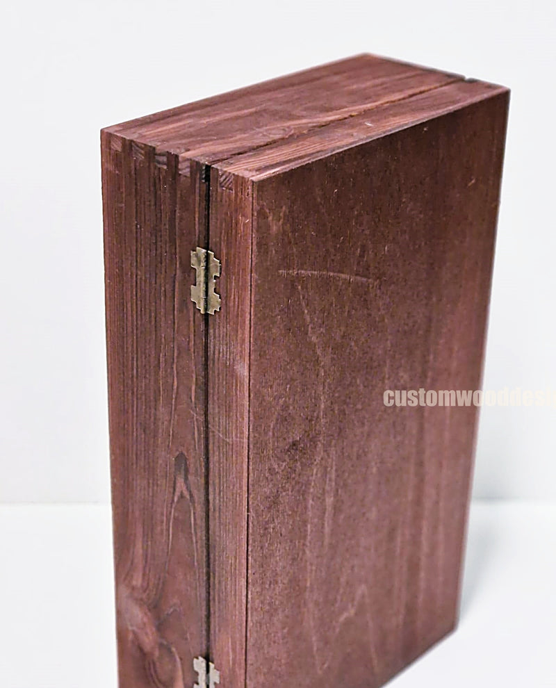 Load image into Gallery viewer, Hinged Lid 2 Bottle Box - Burgundy x25 Custom Wood Designs __label: Multibuy Bottle Box Bottle Boxes gift box Gift Boxes Single bottle box wooden Box CustomWoodDesignsIrelandCorporategiftboxesBottleBoxesGiftingboxesforbottleslaserengravedbottleboxespersonalisedbottleboxesCorporateboxesrusticboxwinebo_11_f4c1fa8f-4aea-401d-9211-c7fba3b9fb61