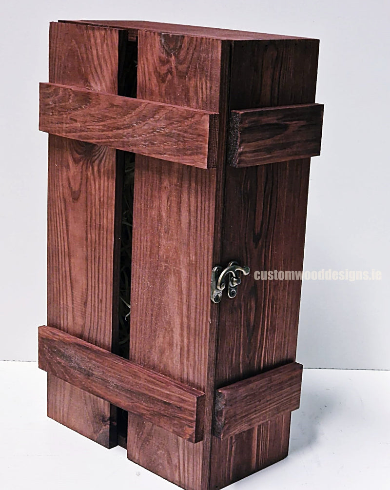 Load image into Gallery viewer, Rustic Bottle Box - Burgundy Double x 25 Bottle box Custom Wood Designs __label: Multibuy Bottle Box gift box Gift Boxes wooden Box CustomWoodDesignsIrelandCorporategiftboxesBottleBoxesGiftingboxesforbottleslaserengravedbottleboxespersonalisedbottleboxesCorporateboxesrusticboxwinebo_9_710a286d-6755-4b33-887b-95b56