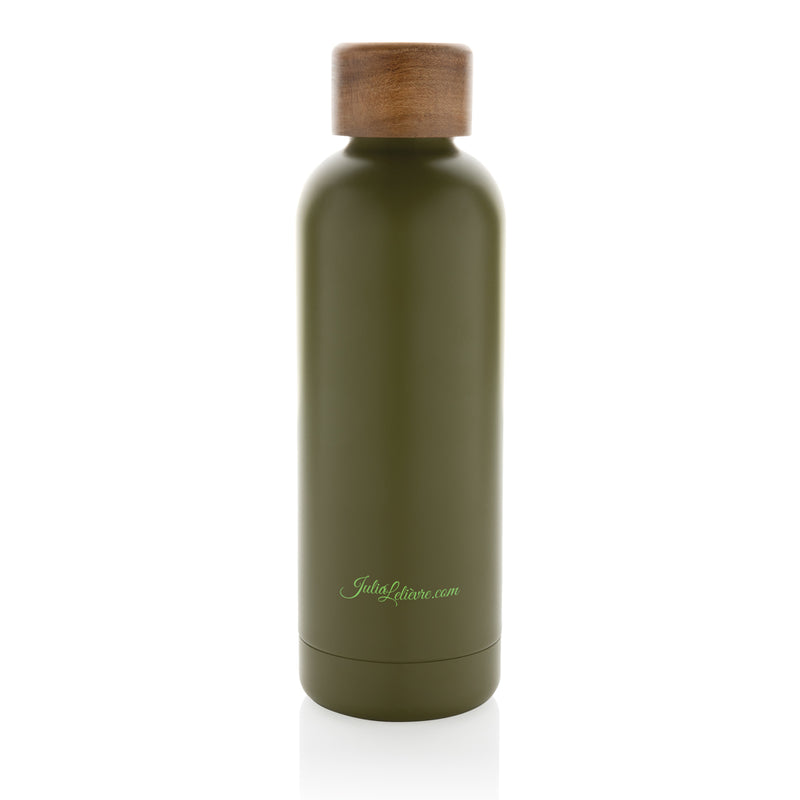 Load image into Gallery viewer, Wood RCS certified recycled stainless steel vacuum bottle - Custom Wood Designs