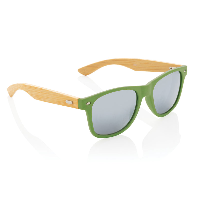 Load image into Gallery viewer, Bamboo and RCS recycled plastic sunglasses - Custom Wood Designs