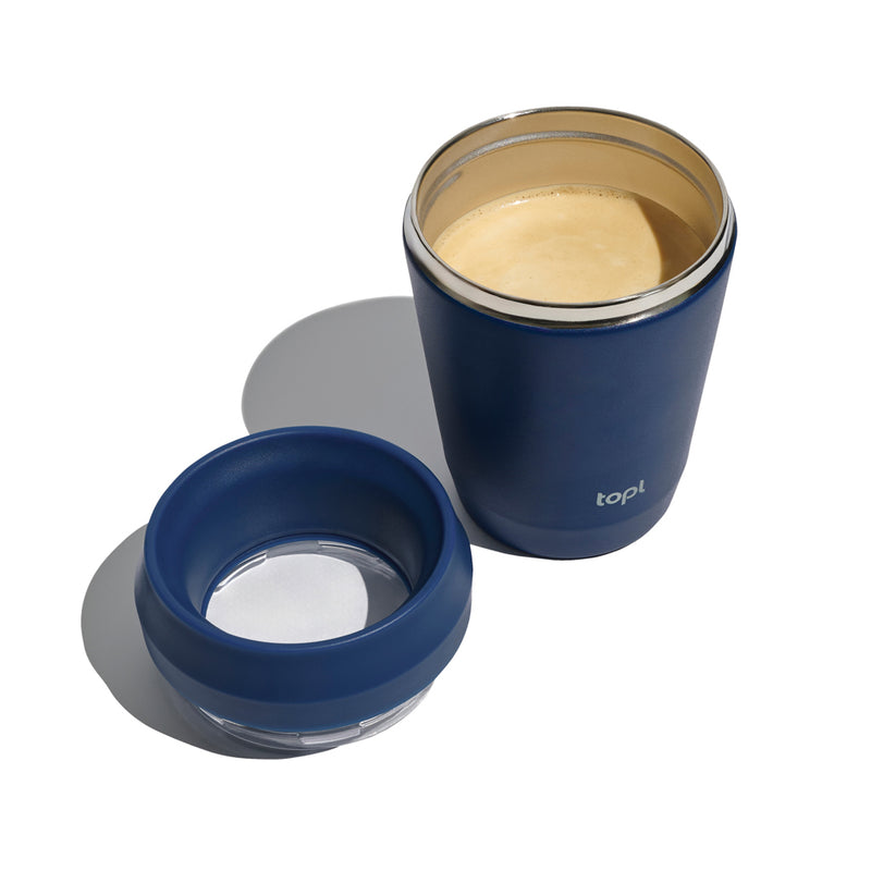 Load image into Gallery viewer, Top Recycled Steel To Go Tumbler Patented 360 Lid 235ml - Custom Wood Designs