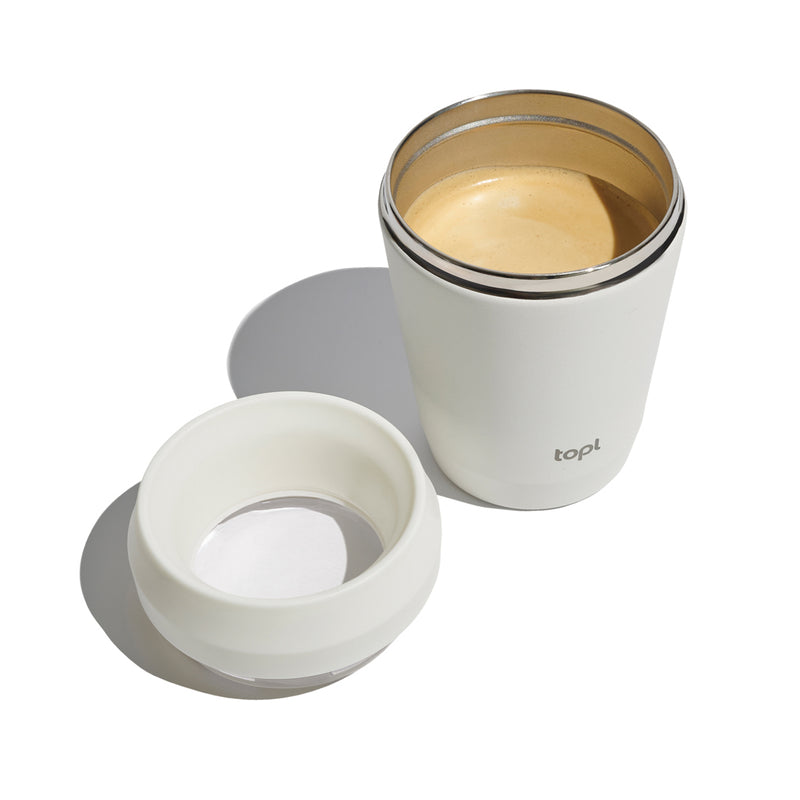 Load image into Gallery viewer, Top Recycled Steel To Go Tumbler Patented 360 Lid 235ml - Custom Wood Designs