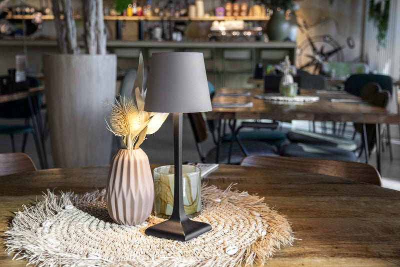 Load image into Gallery viewer, Securit® MILANO Table Lamp - Black/Taupe (Pack of 6) - Custom Wood Designs