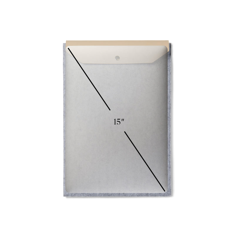 Load image into Gallery viewer, Albo GRS recycled felt 15" laptop sleeve - Custom Wood Designs