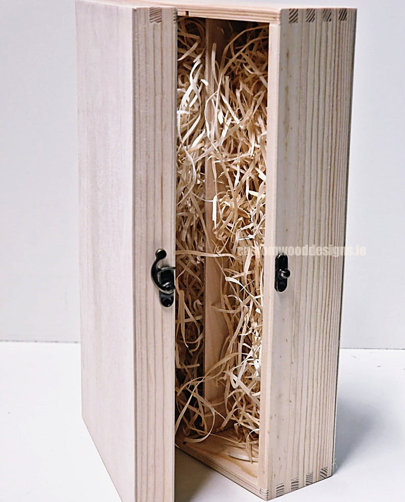 Load image into Gallery viewer, Hinged Lid 2 Bottle Box - Natural x25 Custom Wood Designs __label: Multibuy Bottle Box Bottle Boxes gift box Gift Boxes Single bottle box wooden Box default-title-hinged-lid-2-bottle-box-natural-x25-53613530251607_38110396-e67d-4fe7-a1e1-65e009313b61
