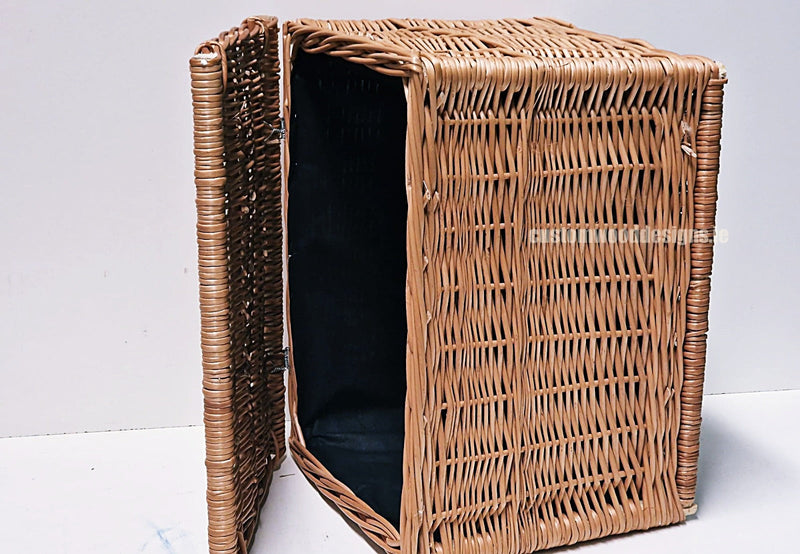 Load image into Gallery viewer, 10 x Wicker Hamper Basket Large 40 X 30 X 30cm Wicker Hamper Basket Custom Wood Designs Gifting basket hamper basket Retail display basket wicker basket wicker-hamper-basket-with-black-fabric-lining-10-x-wicker-hamper-basket-large-40-x-30-x-30cm-53613684719959_729ce089-4276-4963-b8b5-385c76bf29ad