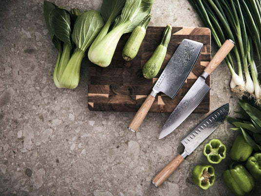 Hattasan Damascus chef’s edition knife - Custom Wood Designs