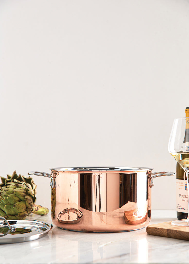 Load image into Gallery viewer, Copper saucepan - Custom Wood Designs
