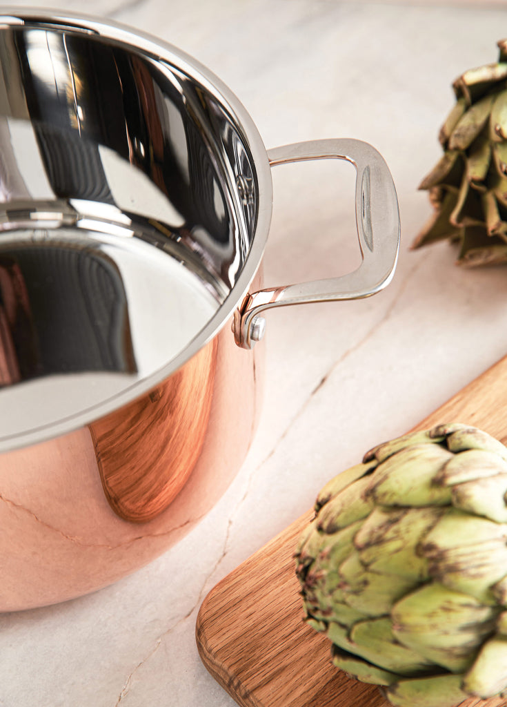 Load image into Gallery viewer, Copper saucepan - Custom Wood Designs
