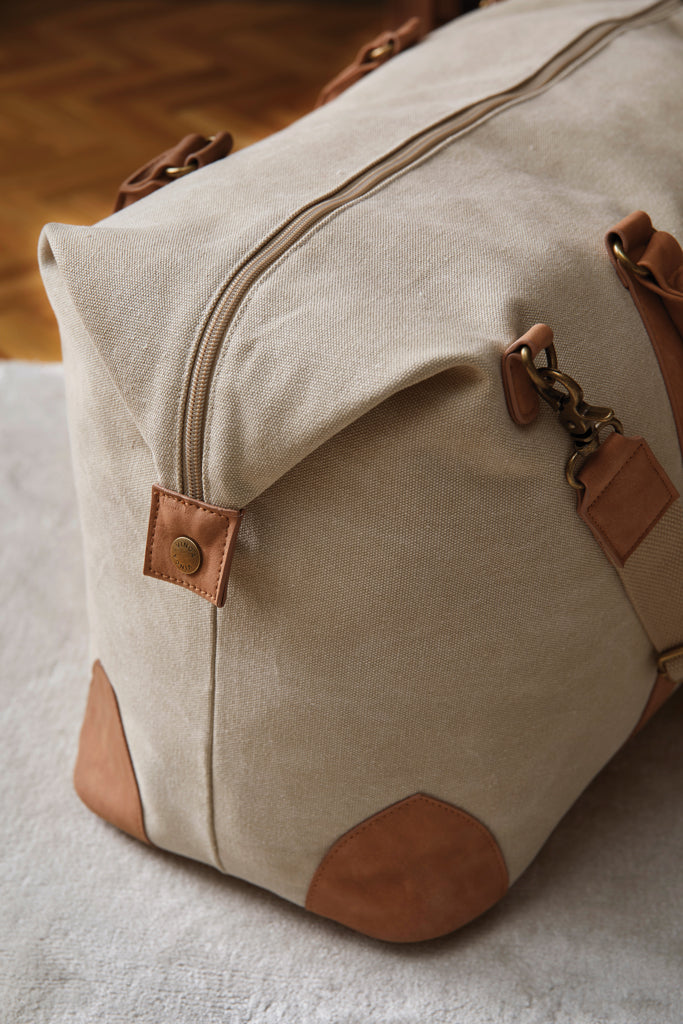 Load image into Gallery viewer, Bosle RCS recycled canvas duffelbag - Custom Wood Designs
