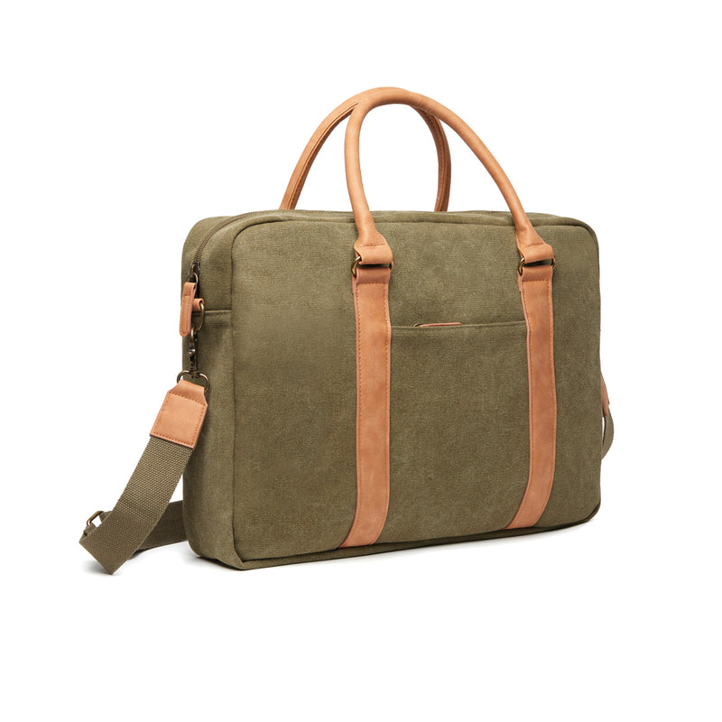 Load image into Gallery viewer, Bosle RCS recycled canvas computer bag - Custom Wood Designs
