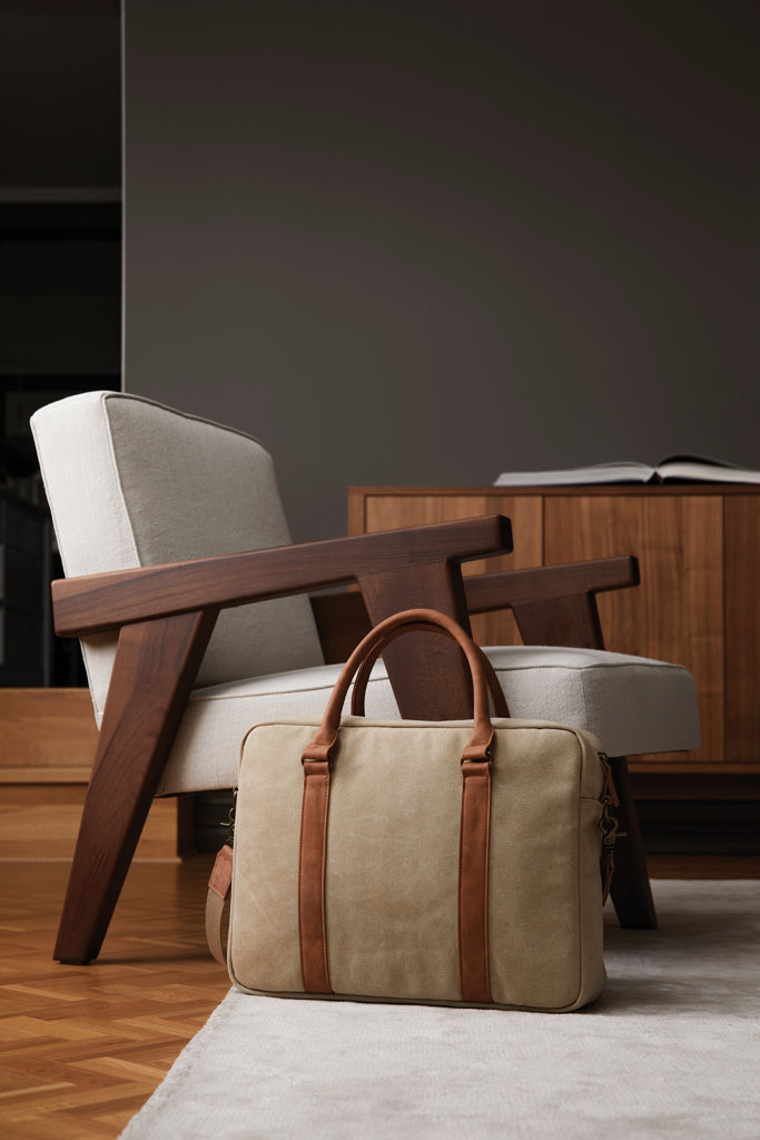 Load image into Gallery viewer, Bosle RCS recycled canvas computer bag - Custom Wood Designs
