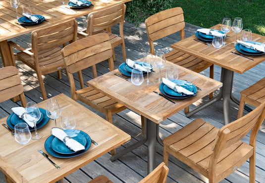 LODGE Teak Outdoor Armchair - Custom Wood Designs LODGE Teak Outdoor Armchair made from [material] –  [use_case] | Custom Wood Designs
