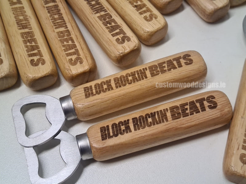 Load image into Gallery viewer, 50 x Bottle opener w/wooden handle Custom Wood Designs __label: Multibuy BAEB7A_1_e87dcf19-ca26-4258-a666-a4a390b899d2
