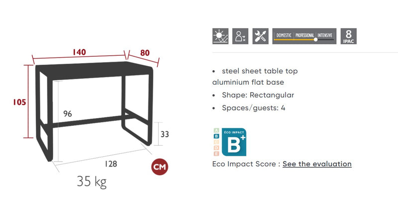 Load image into Gallery viewer, Bellevie High Table 140x80 cm - Custom Wood Designs Bellevie High Table 140x80 cm made from [material] – Ideal for [use_case] | Custom Wood Designs
