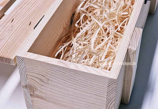 Rustic Bottle Box - Natural Single x 25 Corporate Gift Box with Wood Wool Custom Wood Designs __label: Multibuy gift gift box single box wine box wood wool CustomWoodDesignsIreland37261b0a-c19a-438c-937e-6e7bc774c3a1_3951510a-12b4-46fa-9932-485732d913c3
