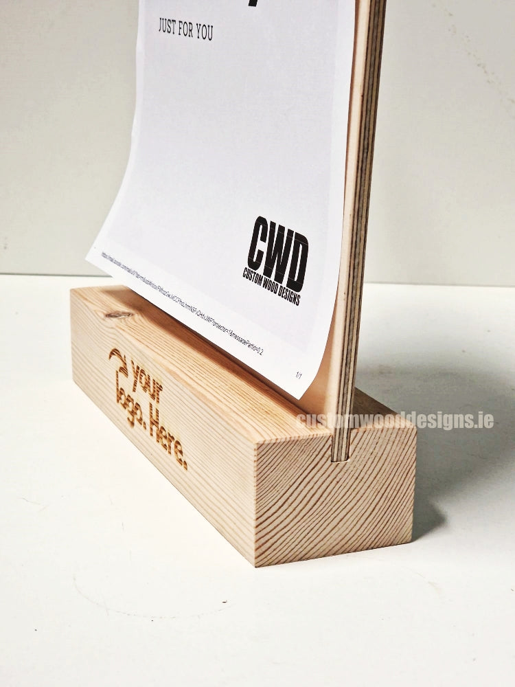 Load image into Gallery viewer, Double Sided Info Display - A5 Natural x10 Custom Wood Designs CustomWoodDesignsIrelandA4WoodenPOSInformationdisplayNaturalPinePOSBlock_14_9149f810-8f06-4613-8655-f0c4b28f8bb4
