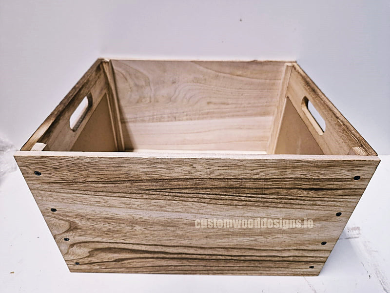 Load image into Gallery viewer, Wooden crate with chalkboard pack of 10 Securit __label: Multibuy CustomWoodDesignsIrelandBrandedwoodecratesFruitcratesIrelanddisplaycratesirelandcustomisedcrateswoodencratesChalkboardcrates_12_99ff2e56-84d3-4657-b82c-6765a4eb378e
