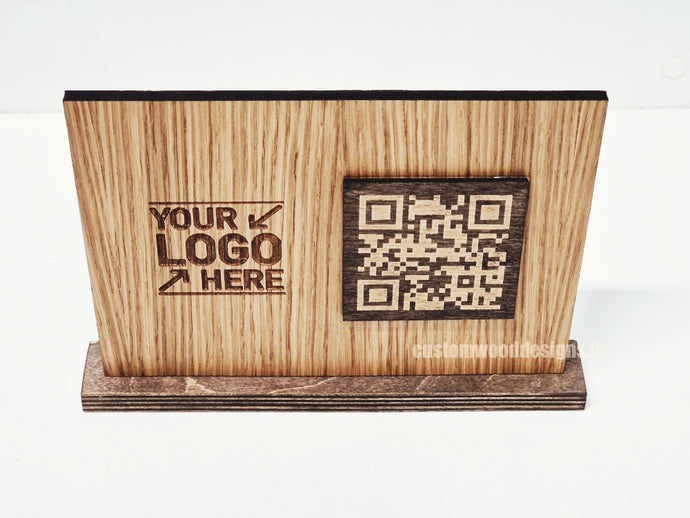 QR Display Stands A5 (Light Oak) 10-1000 Custom Wood Designs CustomWoodDesignsIrelandWoodenQRCodesSustainableQRCodesLaserEngravedQRCodesHospita_6