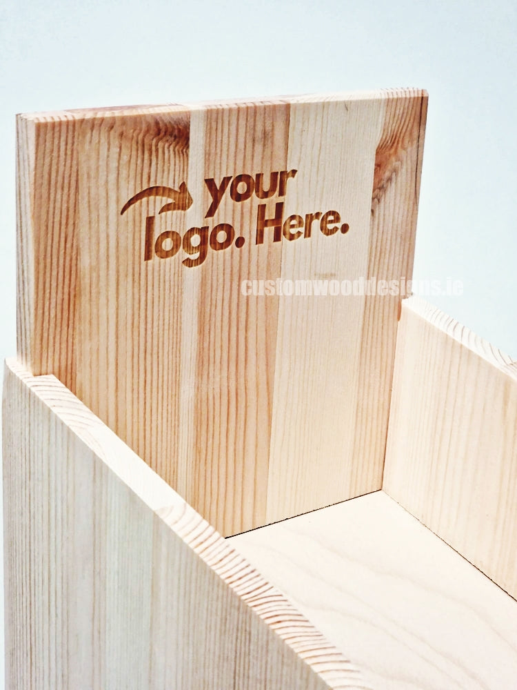 Load image into Gallery viewer, Natural Pine Three-Shelf Compact Countertop Display - Custom Wood Designs
