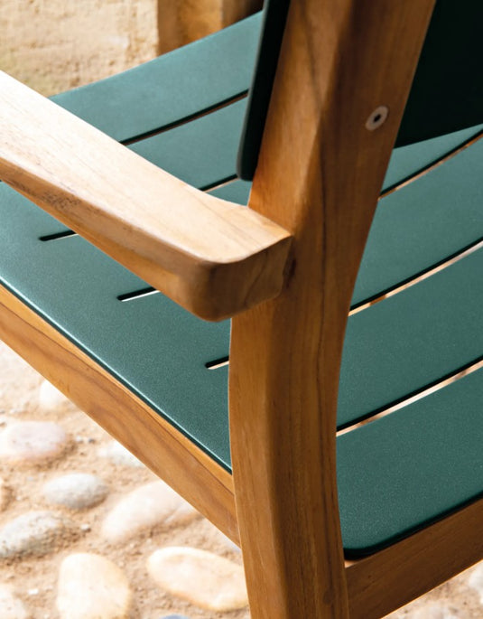 LODGE Aluminium & Teak Armchair - Custom Wood Designs LODGE Aluminium & Teak Armchair made from [material] –  [use_case] | Custom Wood Designs