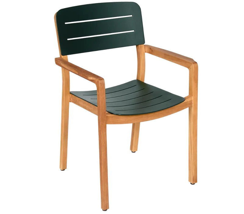 Load image into Gallery viewer, LODGE Aluminium &amp; Teak Armchair - Custom Wood Designs LODGE Aluminium &amp; Teak Armchair made from [material] –  [use_case] | Custom Wood Designs

