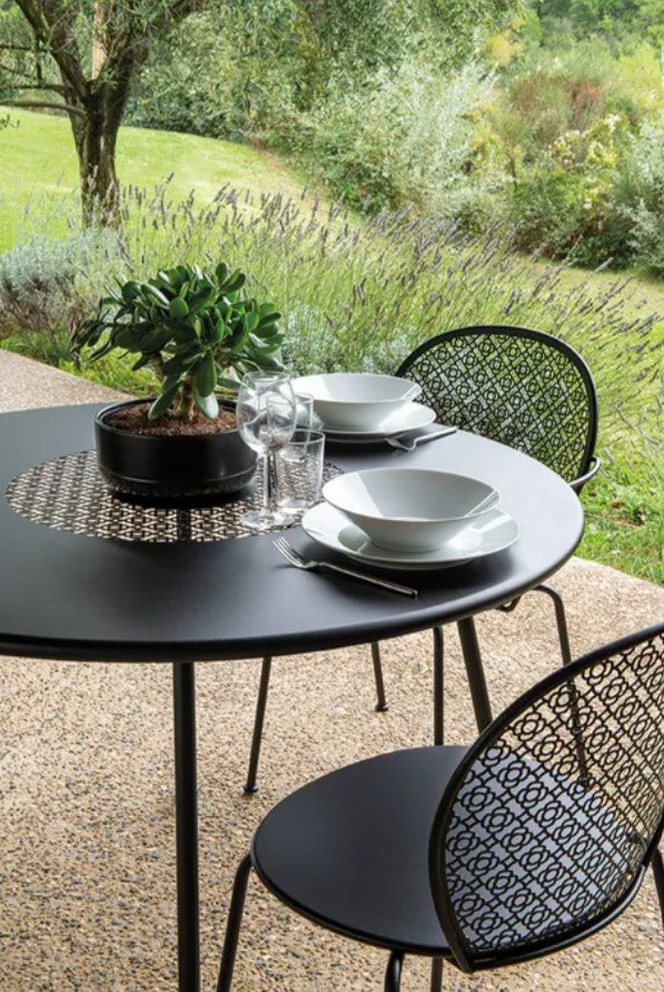 Load image into Gallery viewer, LORETTE Round Garden Table Ø110 CM - Custom Wood Designs LORETTE Round Garden Table Ø110 CM made from [material] –  [use_case] | Custom Wood Designs
