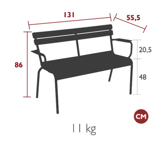 Luxembourg 2-Seater Garden Bench - Custom Wood Designs Luxembourg 2-Seater Garden Bench made from [material] – Ideal for [use_case] | Custom Wood Designs