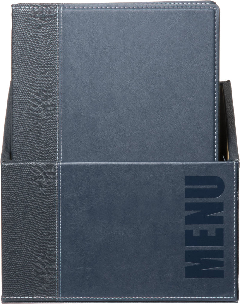Load image into Gallery viewer, 40 x PU Menus with box - A4 Custom Wood Designs MC-BOX-TRA4-BU_P1_4906f22f-e8f1-491b-b04e-2e1cacaa1e4d
