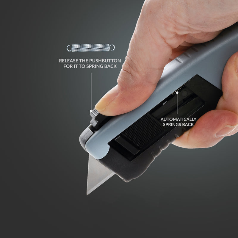 Load image into Gallery viewer, RCS certified recycled plastic Auto retract safety knife - Custom Wood Designs
