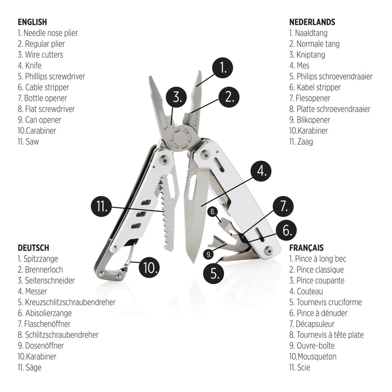 Load image into Gallery viewer, Solid multitool with carabiner - Custom Wood Designs
