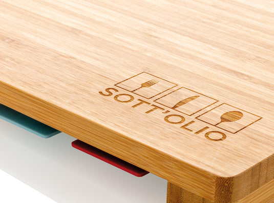 Cutting board with 4pcs hygienic boards - Custom Wood Designs