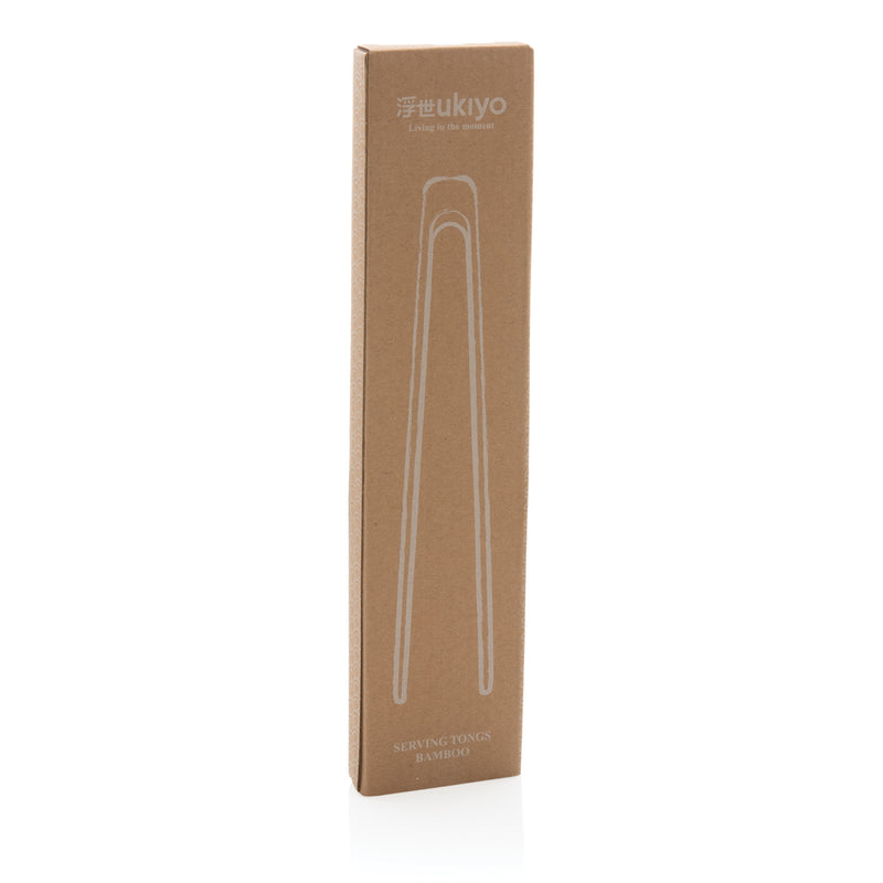 Load image into Gallery viewer, Ukiyo bamboo serving tongs - Custom Wood Designs
