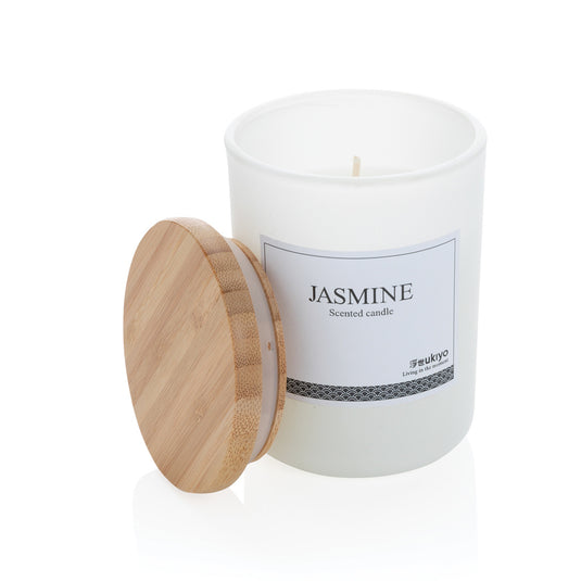 Ukiyo deluxe scented candle with bamboo lid - Custom Wood Designs