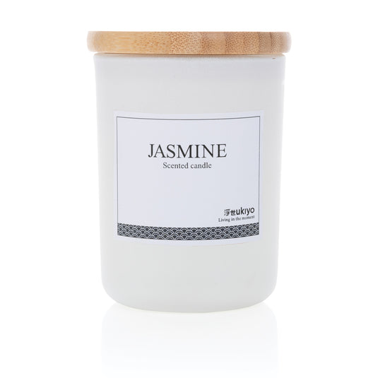 Ukiyo deluxe scented candle with bamboo lid - Custom Wood Designs