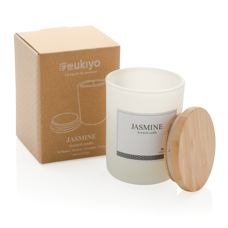 Load image into Gallery viewer, Ukiyo deluxe scented candle with bamboo lid - Custom Wood Designs
