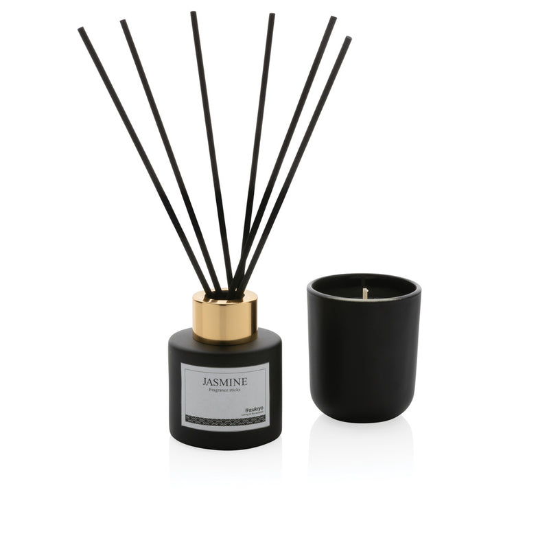 Load image into Gallery viewer, Ukiyo candle and fragrance sticks gift set - Custom Wood Designs
