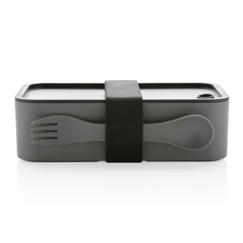 Load image into Gallery viewer, GRS recycled PP lunch box with spork - Custom Wood Designs
