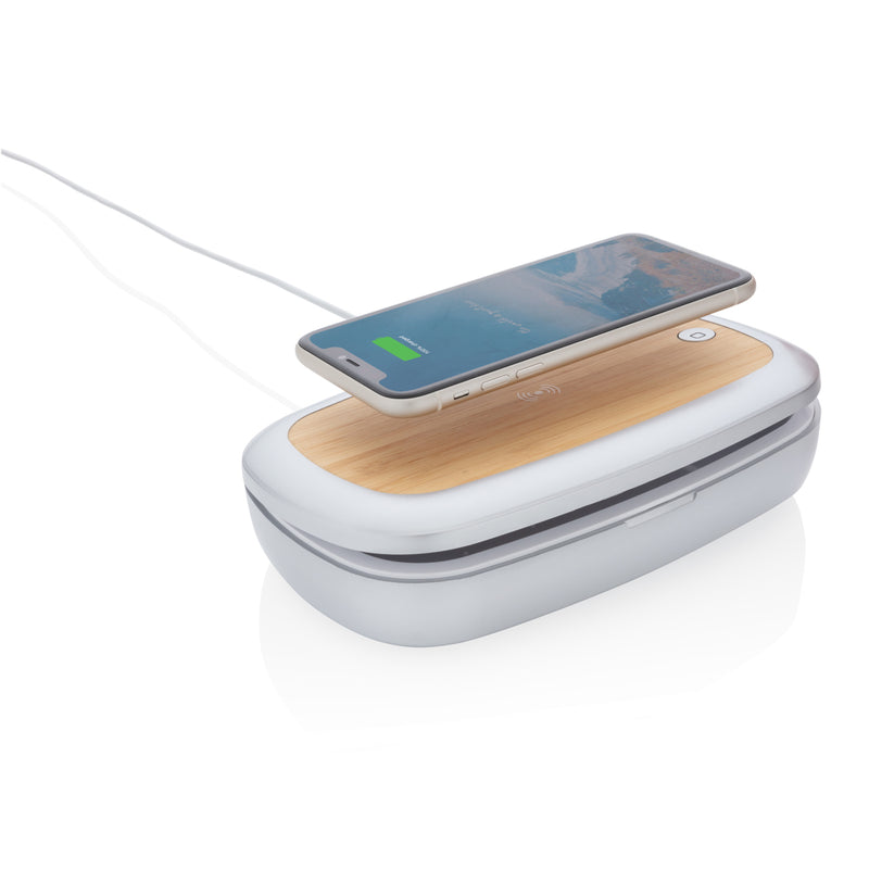 Load image into Gallery viewer, Rena UV-C steriliser box with 5W wireless charger - Custom Wood Designs
