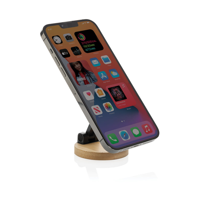 Load image into Gallery viewer, Magmount RCS recycled plastic and bamboo phone stand - Custom Wood Designs
