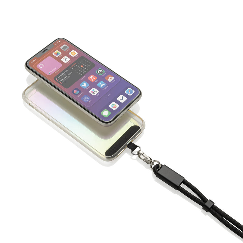 Load image into Gallery viewer, LoopAmp RCS RPET adjustable phone wrist strap 60W cable - Custom Wood Designs LoopAmp RCS RPET adjustable phone wrist strap 60W cable
