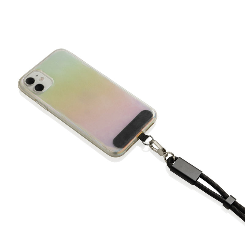 Load image into Gallery viewer, LoopAmp RCS RPET adjustable phone wrist strap 60W cable - Custom Wood Designs LoopAmp RCS RPET adjustable phone wrist strap 60W cable
