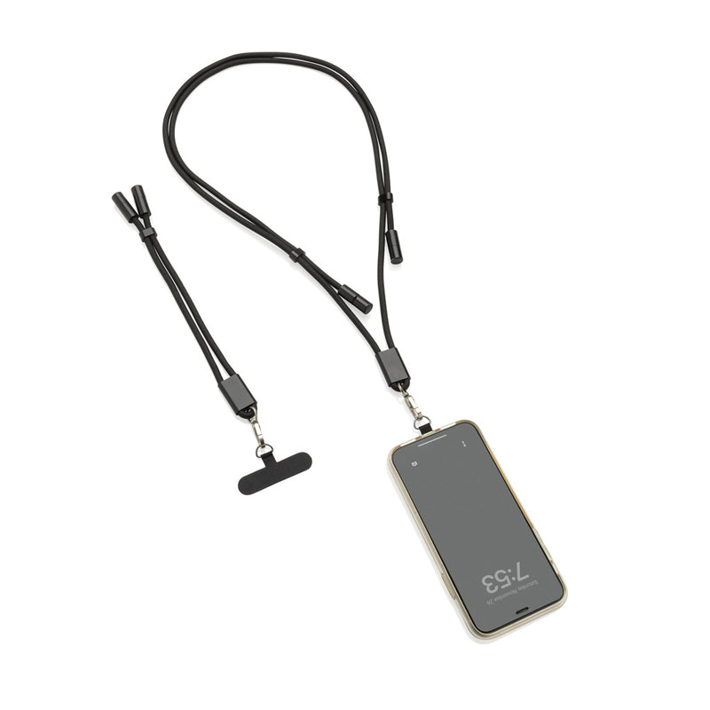 Load image into Gallery viewer, LoopAmp RCS RPET adjustable phone wrist strap 60W cable - Custom Wood Designs LoopAmp RCS RPET adjustable phone wrist strap 60W cable
