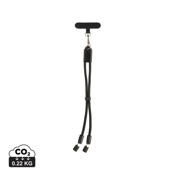 LoopAmp RCS RPET adjustable phone wrist strap 60W cable - Custom Wood Designs LoopAmp RCS RPET adjustable phone wrist strap 60W cable
