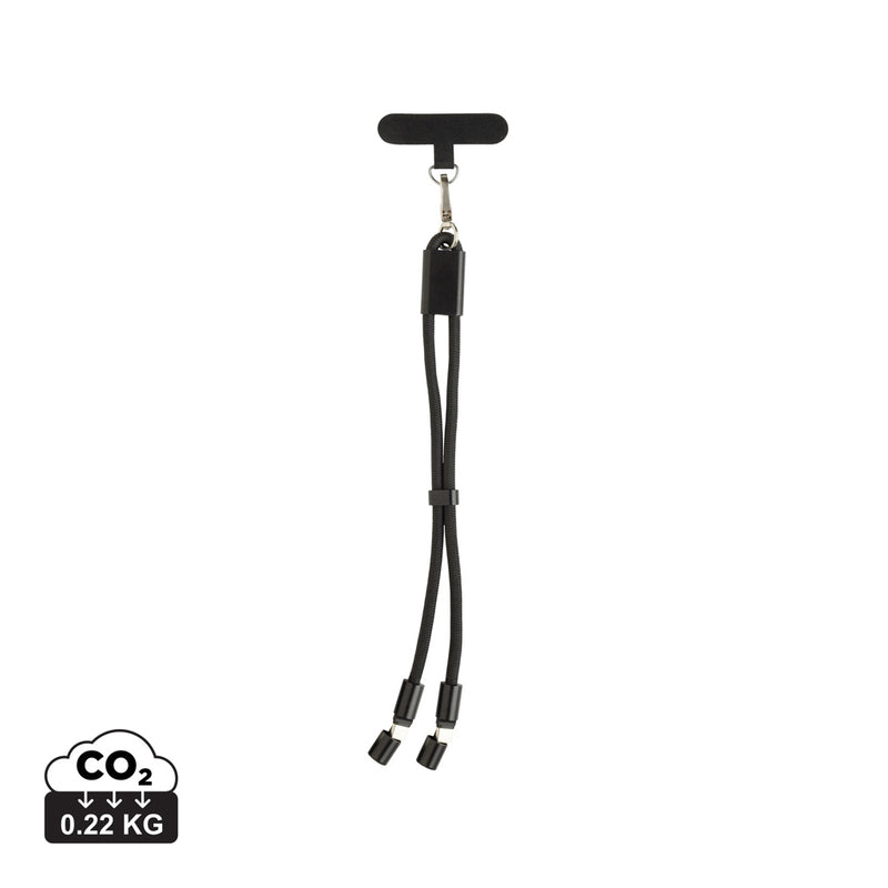 Load image into Gallery viewer, LoopAmp RCS RPET adjustable phone wrist strap 60W cable - Custom Wood Designs LoopAmp RCS RPET adjustable phone wrist strap 60W cable
