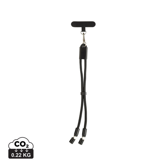 LoopAmp RCS RPET adjustable phone wrist strap 60W cable - Custom Wood Designs LoopAmp RCS RPET adjustable phone wrist strap 60W cable